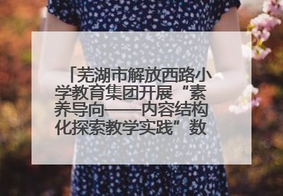 芜湖市解放西路小学教育集团开展“素养导向——内容结构化探索教学实践”数学专题研讨活动